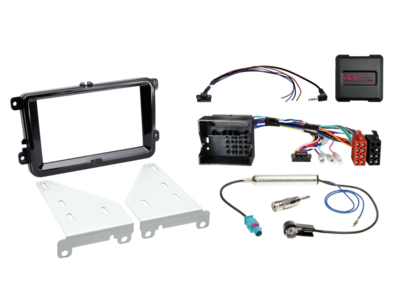 2-DIN Kit Seat/Skoda/VW LFB/Antenne Klavierlack