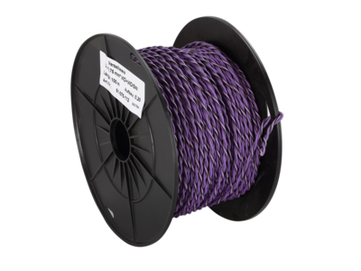 Lautsprecherkabel verdrillt 2x0.75mm² violett/v-schwarz 100m