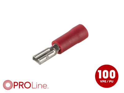 Flachsteckhülse(f) 0,5mm²-1,5mm²/2,8mm rot ST 100 Stück