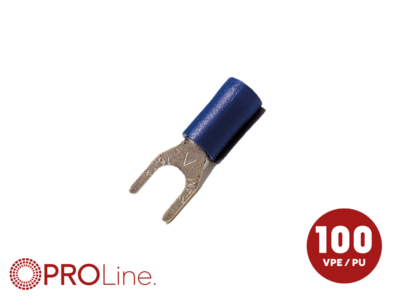 Gabelkabelschuh 1,5mm²-2,5mm²/4,4mm blau ST 100 Stück