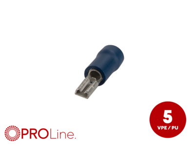 Flachsteckhülse(f) 1,5mm²-2,5mm²/2,8mm blau ST 5 Stück