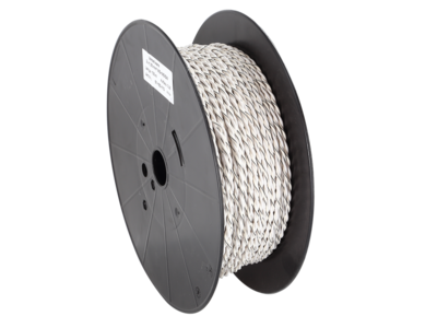 Lautsprecherkabel verdrillt 2x1.50mm² weiß/weiß-schwarz 100m