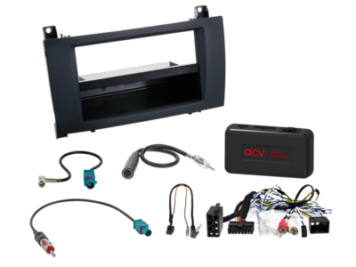 2-DIN Kit mit Fach Mercedes SLK 2004-20011 LFB/Antenne/Amp