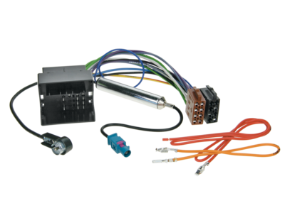 ISO Adapterkabel Audi/Seat/Skoda/VW Quadlock/Fakra>ISO 