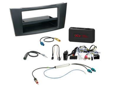 2-DIN Kit mit Fach Mercedes CLS/E-Klasse LFB/Antenne/Amp