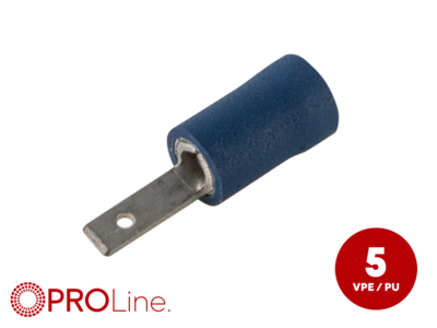 Flachstecker(m) 1,5mm²-2,5mm²/2,8mm blau ST 5 Stück