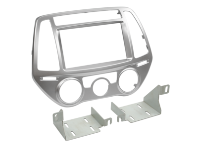 2-DIN Radioblende Hyundai i20 07/2012-11/2014 silber
