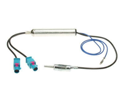 Antennenadapter Fakra(m)(x2)>DIN(m) 12V Phantom 