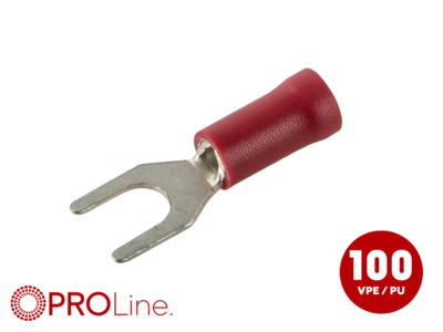 Gabelkabelschuh 0,5mm²-1,5mm²/4,4mm rot ST 100 Stück