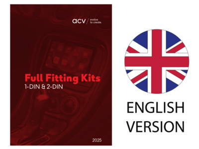 acv 1-DIN/2-DIN Radioeinbaukits Broschüre englisch