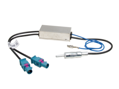 Antennenadapter Fakra(m)(x2)>DIN(m) 12V Phantom 