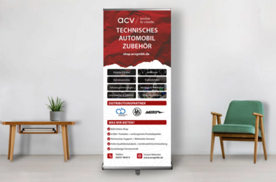 Roll-up Banner acv technisches Automobilzubehör deutsch