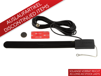 Glasklebeantenne DVB-T F-Stecker 5V Phantom schwarz