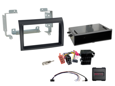 2-DIN Kit mit Fach Citroen/Fiat/Opel/Peugeot LFB schwarz