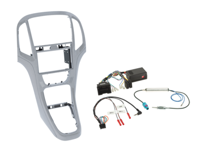 2-DIN Kit Opel Astra J 2009-2018 platin silber LFB/Antenne