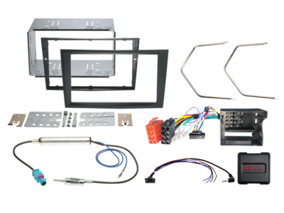 2-DIN Kit Opel Fahrzeuge charcoal Rubber Touch LFB/Antenne