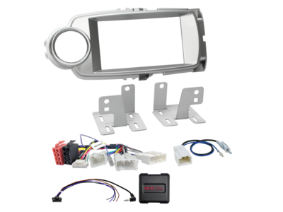 2-DIN Kit Toyota Yaris(XP13) 10/2011-08/2014 silber LFB