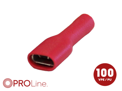 Flachsteckhülse(f) 0,5mm²-1,5mm²/4,8mm rot STVI 100 Stück