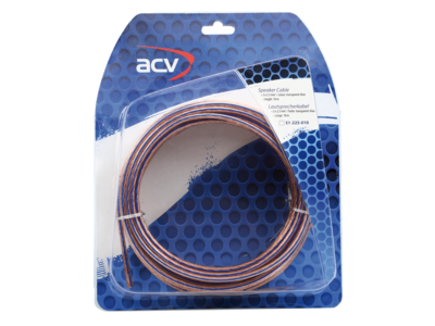 Lautsprecherkabel 2x2,50 mm transparent/blau Blister 10m
