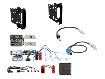 2-DIN Kit Chrysler/Dodge/Jeep/VW LFB/Amp schwarz