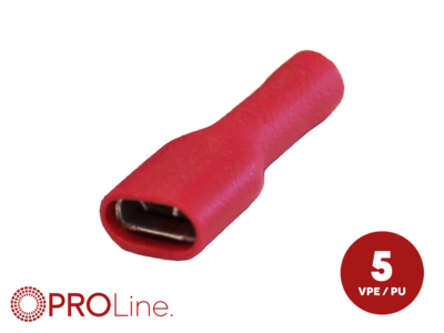 Flachsteckhülse(f) 0,5mm²-1,5mm²/4,8mm rot STVI 5 Stück