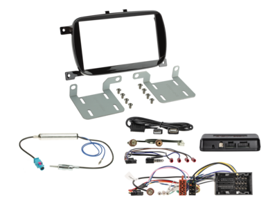 2-DIN Kit Fiat 500(ZAF 312) 07/2015-08/2024 i-dapter/Antenne