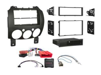 2-DIN Kit mit Fach Mazda 2(DE) 10/2007-02/2015 LFB/Amp