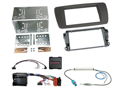 2-DIN Kit Seat Ibiza 2008-2015 tuam grau LFB/Antenne