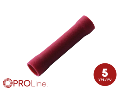 Stoßverbinder 0,5mm²-1,5mm² rot EE 5 Stück