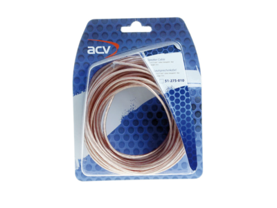 Lautsprecherkabel 2x0,75 mm transparent/blau Blister 10m