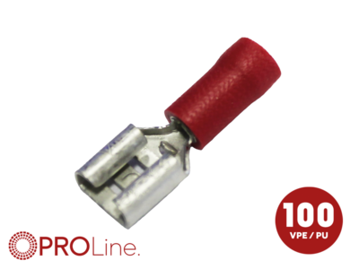 Flachsteckhülse(f) 0,5mm²-1,5mm²/4,8mm rot ST 100 Stück
