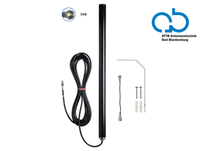 Anbauantenne DAB+ 0° Stabneigung FME(f) Winkelhalter