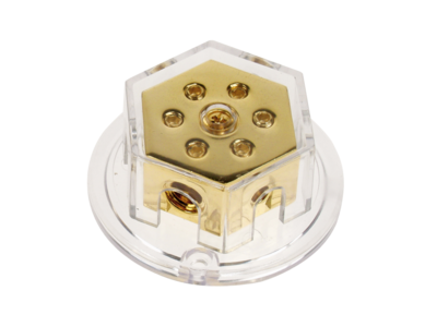 Verteilerblock (gold) 2 x 50 mm²  / 4 x 20 mm²