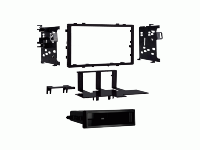 2-DIN Radioblende mit Fach Acura/Honda/Isuzu schwarz