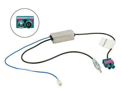 Antennenadapter Fakra(m)(doppelt)>DIN(m) 8,5V 