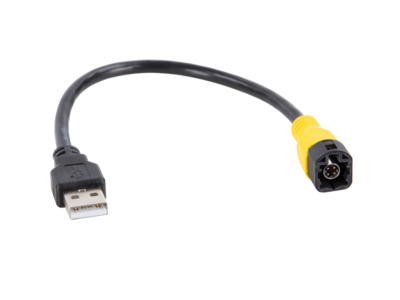 USB Adapter VW diverse Fahrzeuge LVDS gelb>USB-A