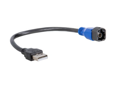 USB Adapter VW diverse Fahrzeuge LVDS blau>USB-A
