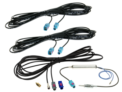Antennenkabel Kit Fakra(m)>DIN(m)/SMB(F)/SMA(m)/Fakra(f)