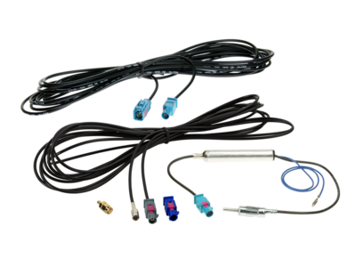 Antennenkabel Kit Fakra(m)>DIN(m)/SMB(F)/SMA(m) FM/DAB+