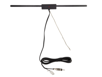 Glasklebeantenne AM/FM DIN(m) 12V extern 