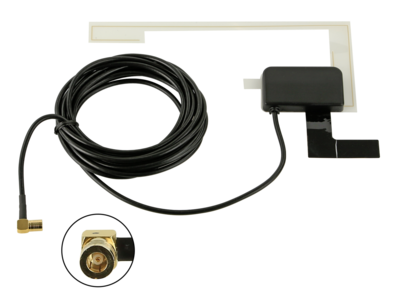 Glasklebeantenne DAB+ SMB(f) 12V Phantom
