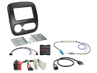 2-DIN Kit Fiat/Nissan/Opel/Renault mit Klimatronik LFB/USB