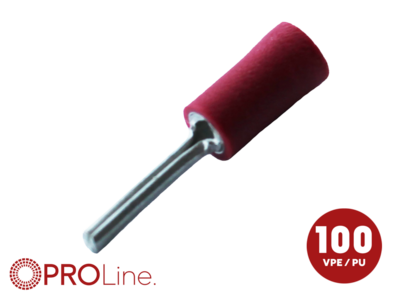 Stiftkabelschuh 0,5mm²-1,5mm²/12mm rot EE 100 Stück