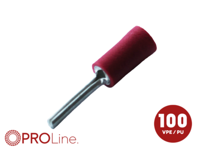Stiftkabelschuh 0,5mm²-1,5mm²/12mm rot ST 100 Stück