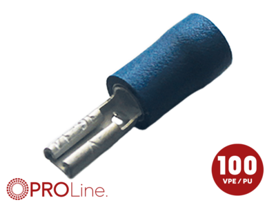 Flachsteckhülse(f) 1,5mm²-2,5mm²/2.8mm blau EE 100 Stück