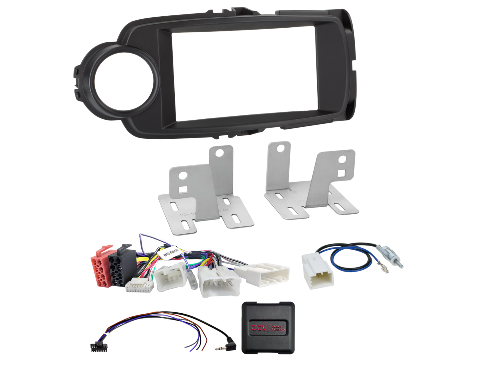 2-DIN Kit Toyota Yaris(XP13) 09/2014-02/2020 schwarz LFB