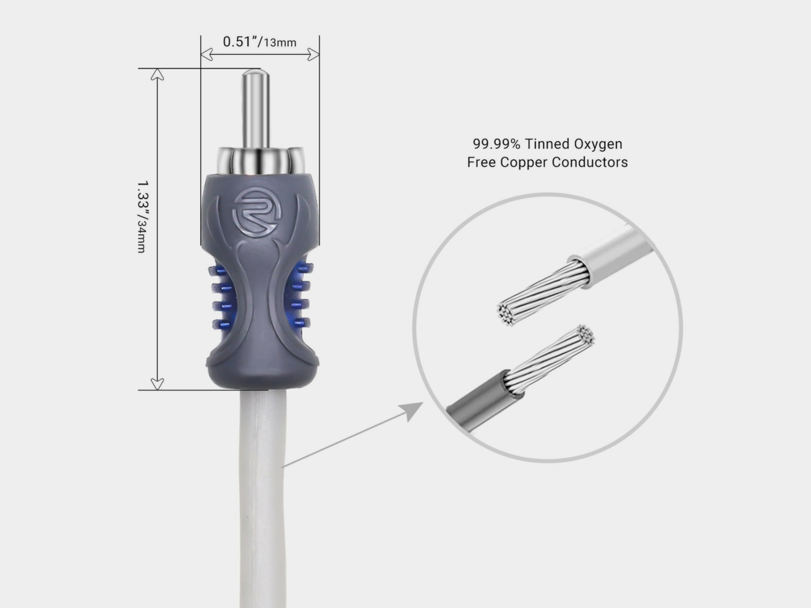 Recoil Marine OFC Cinch Kabel 4 Kanal 510cm