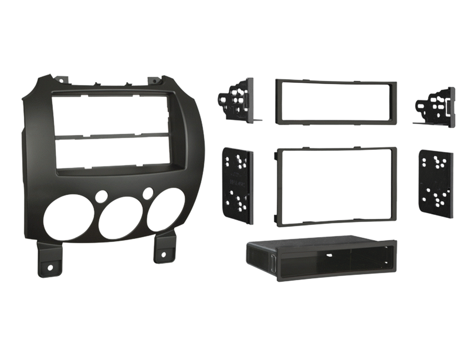 2-DIN Radioblende mit Fach Mazda 2(DE) 2007-2015 schwarz
