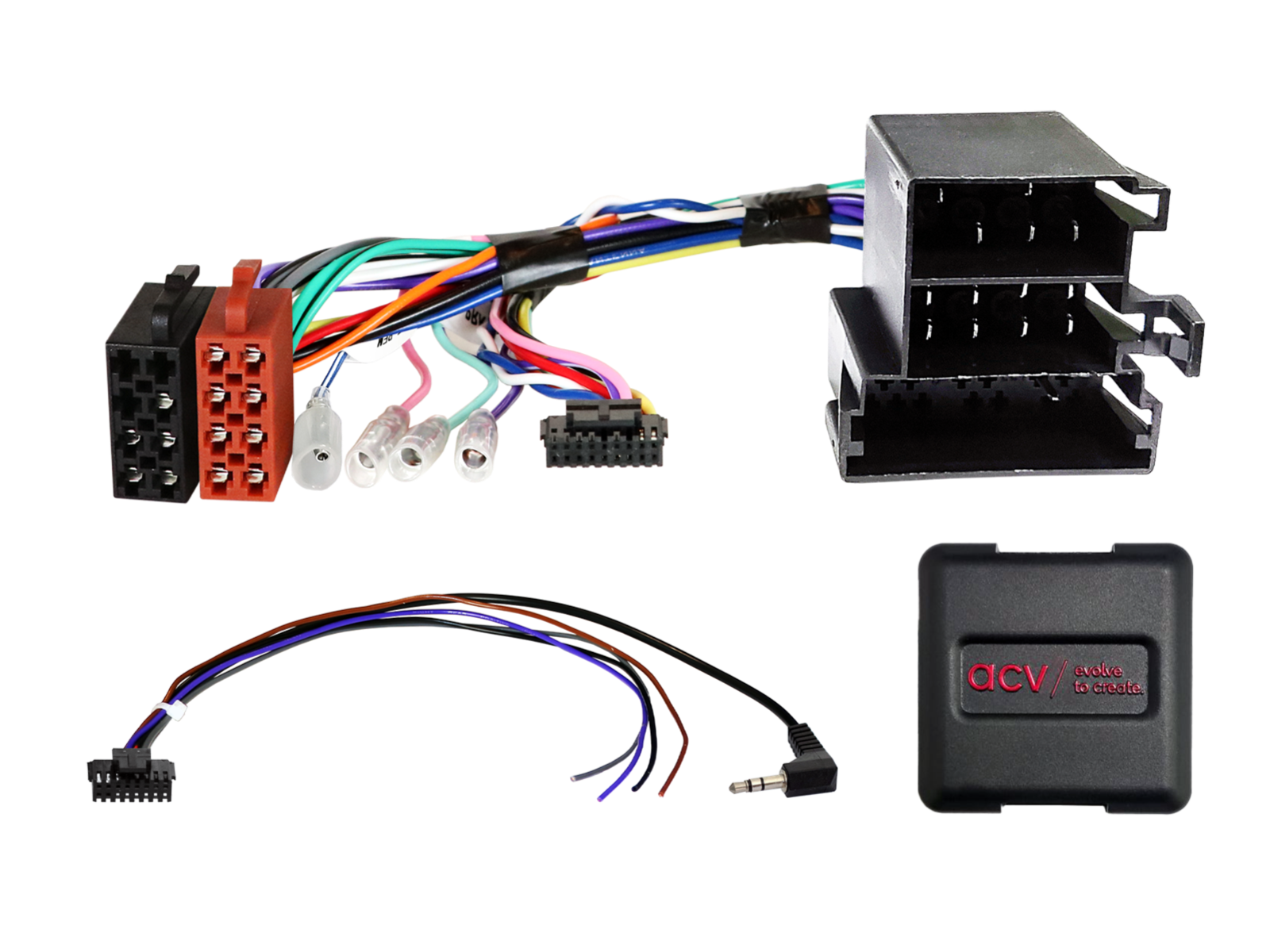 1-DIN Kit Fiat Grande Punto/Linea anthrazit LFB/Antenne