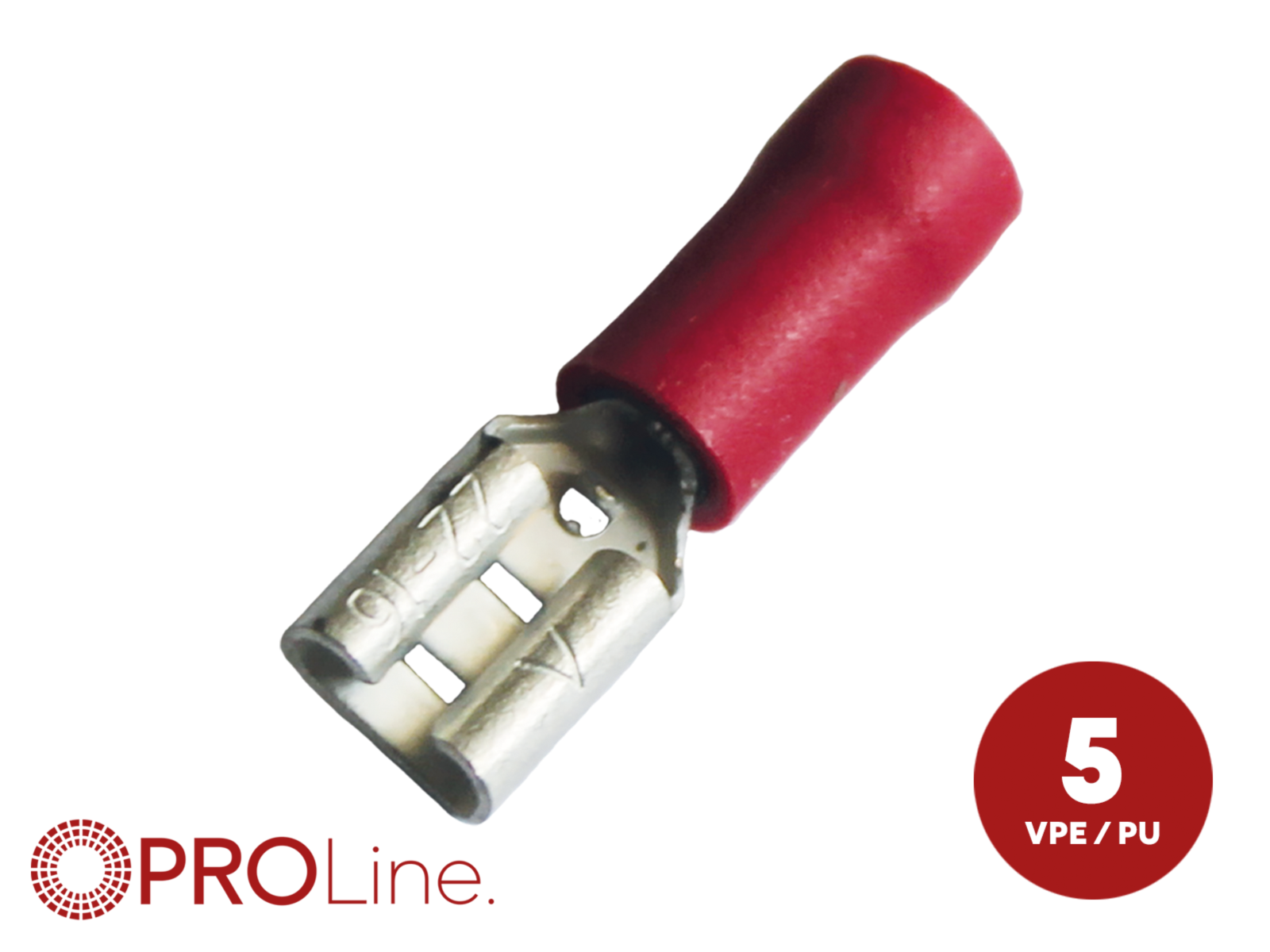 Flachsteckhülse(f) 0,5mm²-1,5mm²/4,8mm rot EE 5 Stück